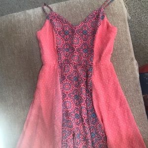Pink dress fit and flare